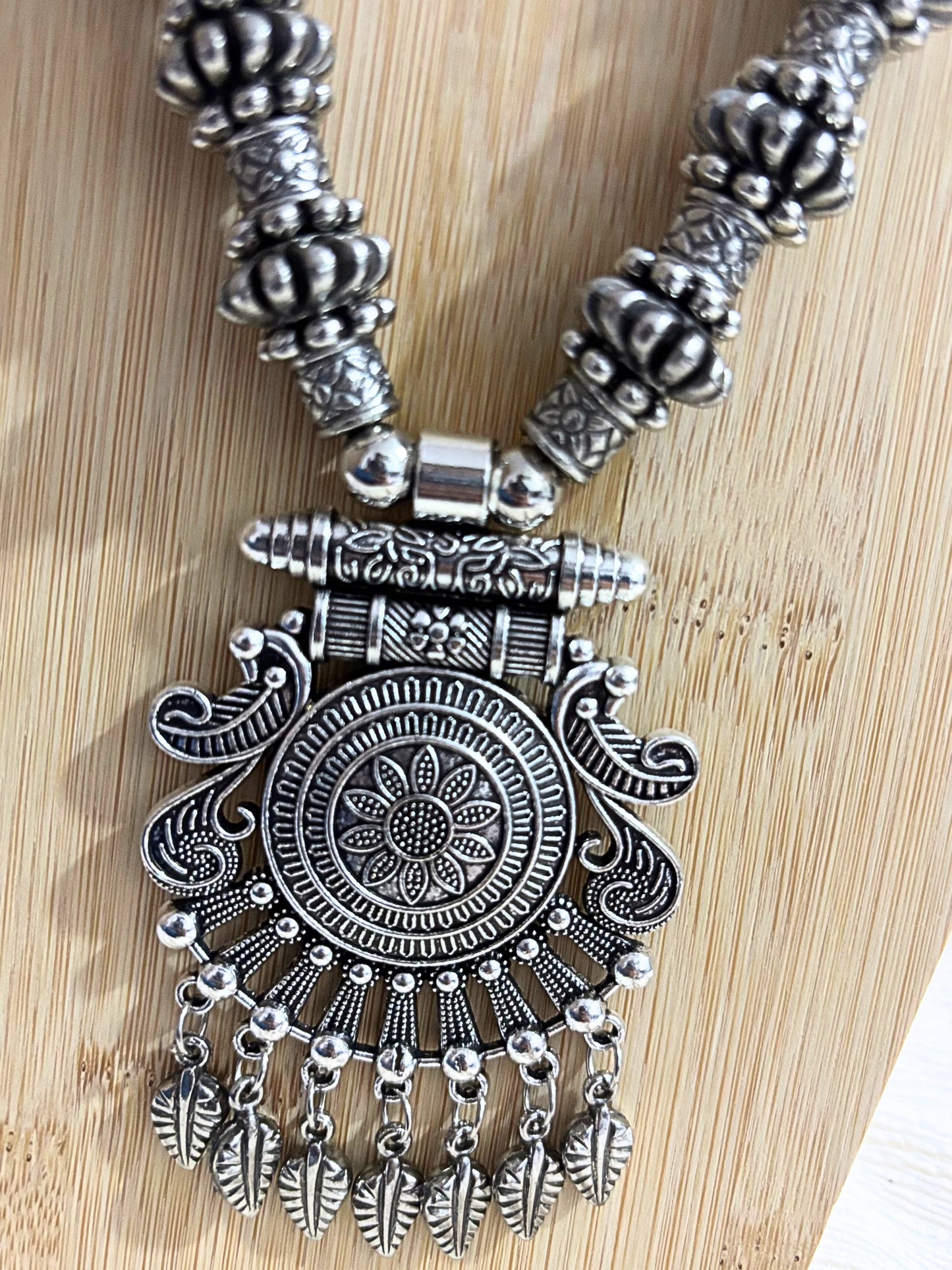 Vintage Aura Oxidised Necklace Set