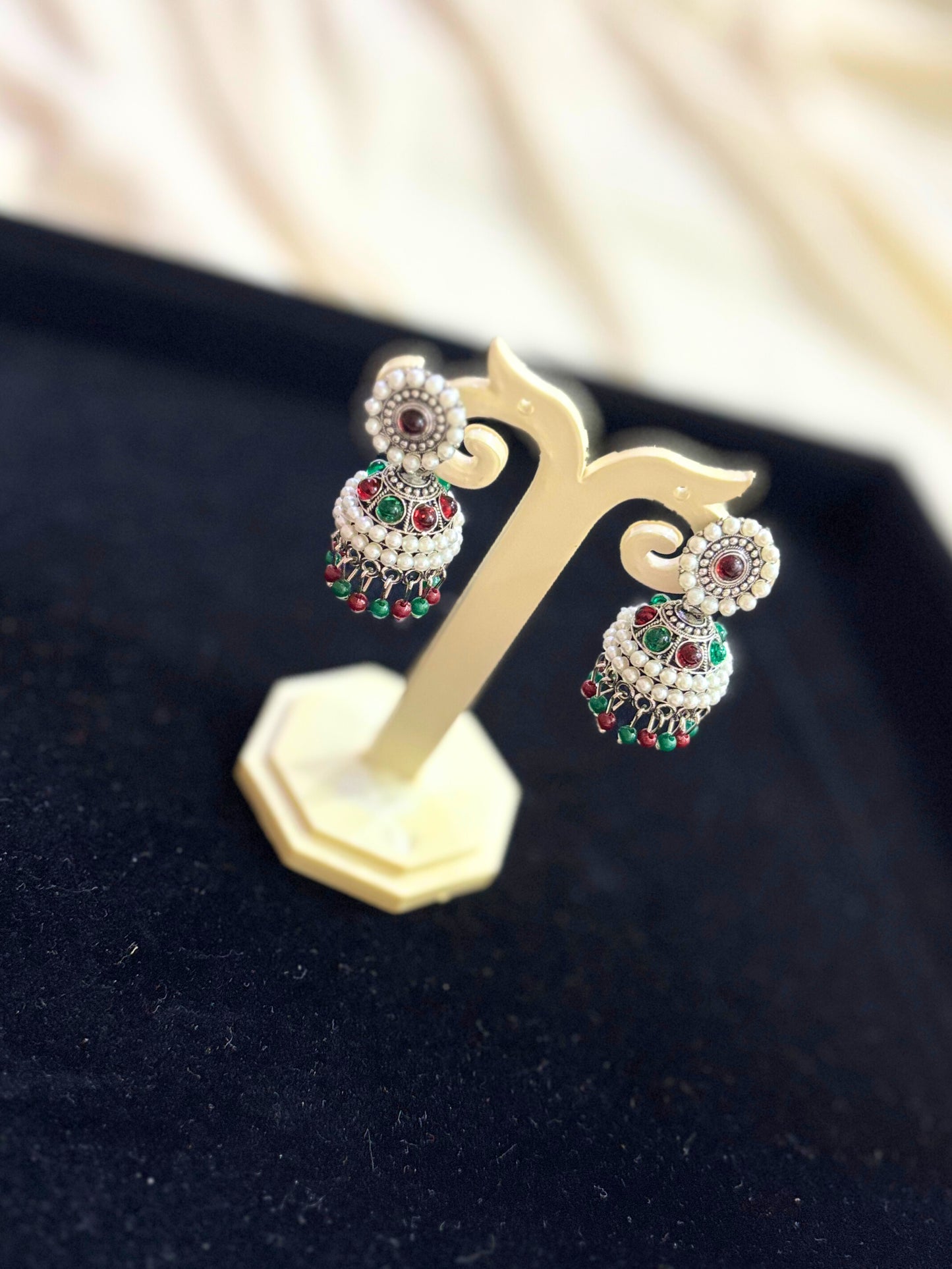 Small Pearl Jhumkas Earrings