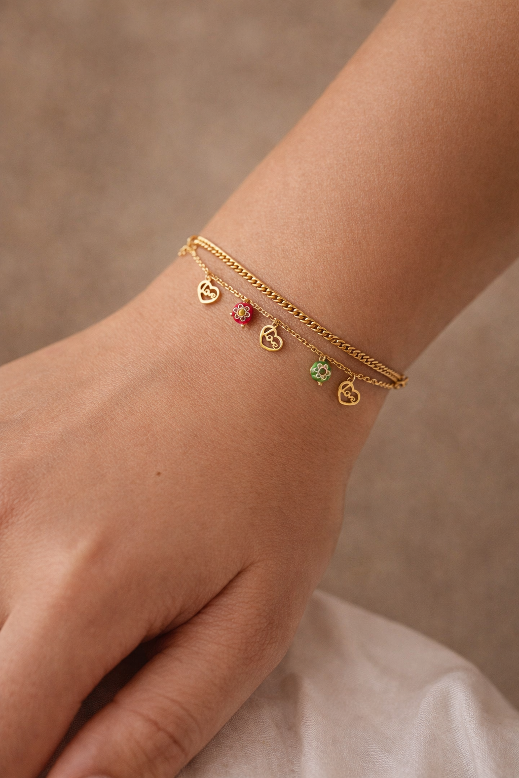 Love Charm Stainless Steel Bracelet