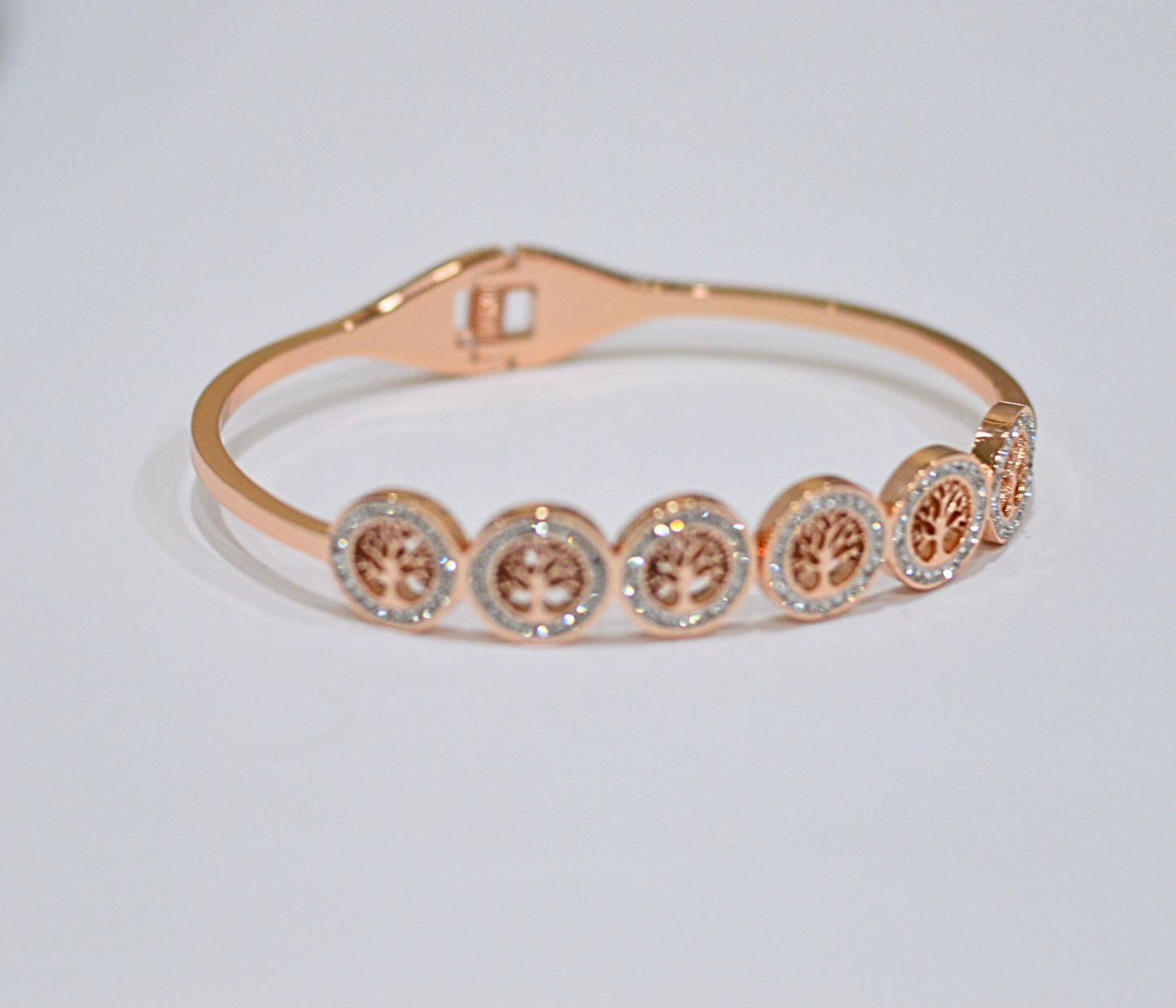 Rose gold and diamond kada