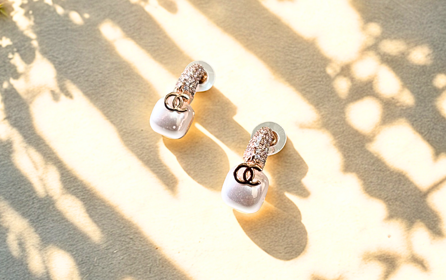 Imported style diamond earrings