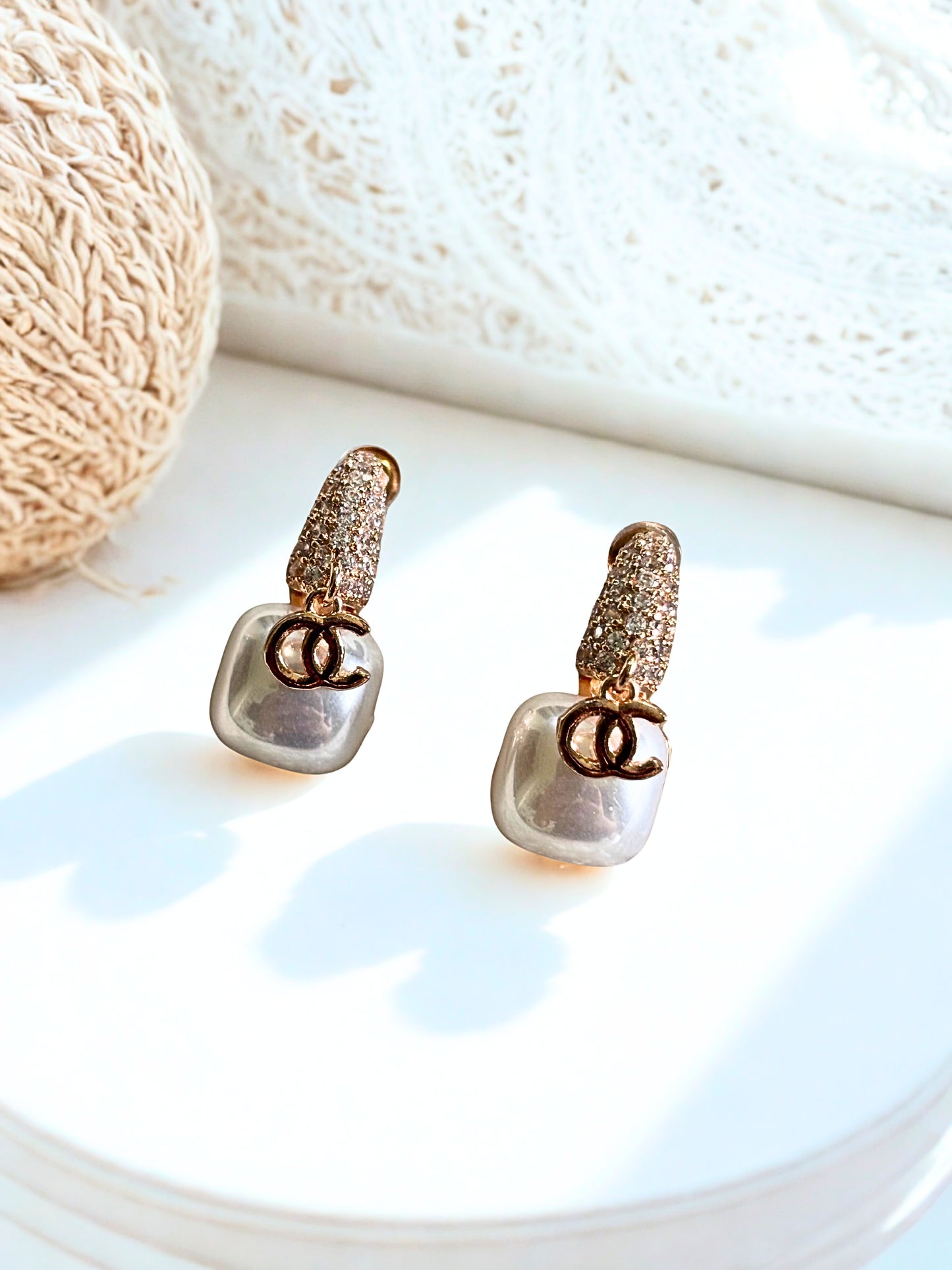 Imported style diamond earrings