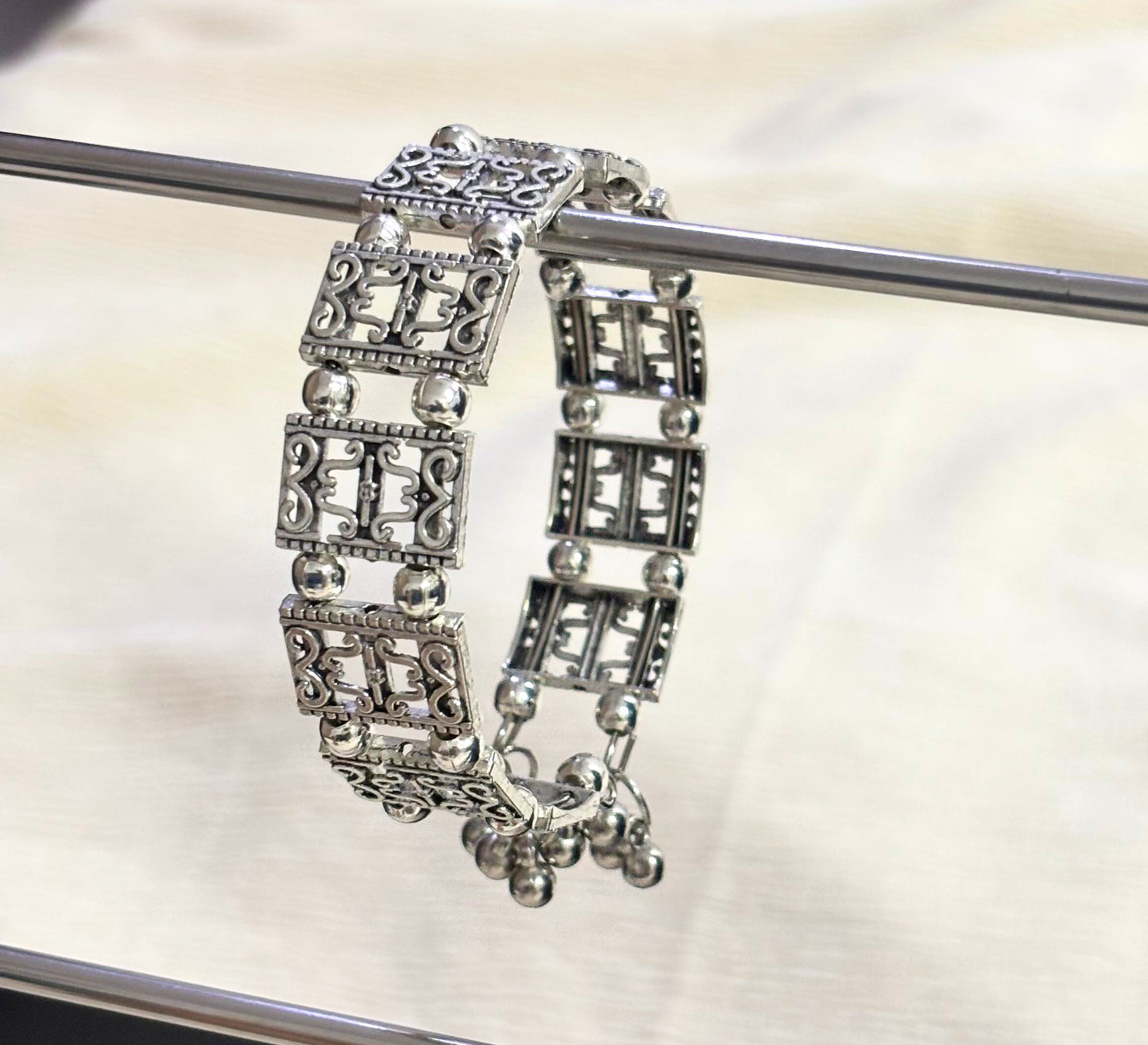 Oxidised Antique Motif Bracelet