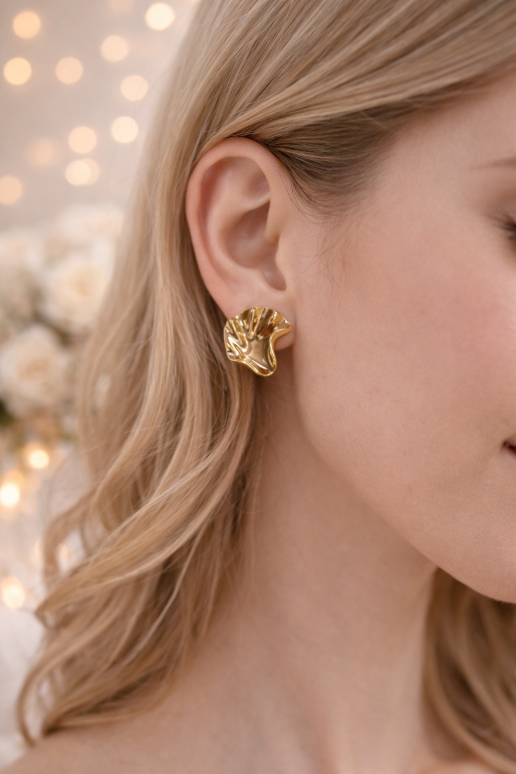 Modern Wave Stainless Steel Earrings