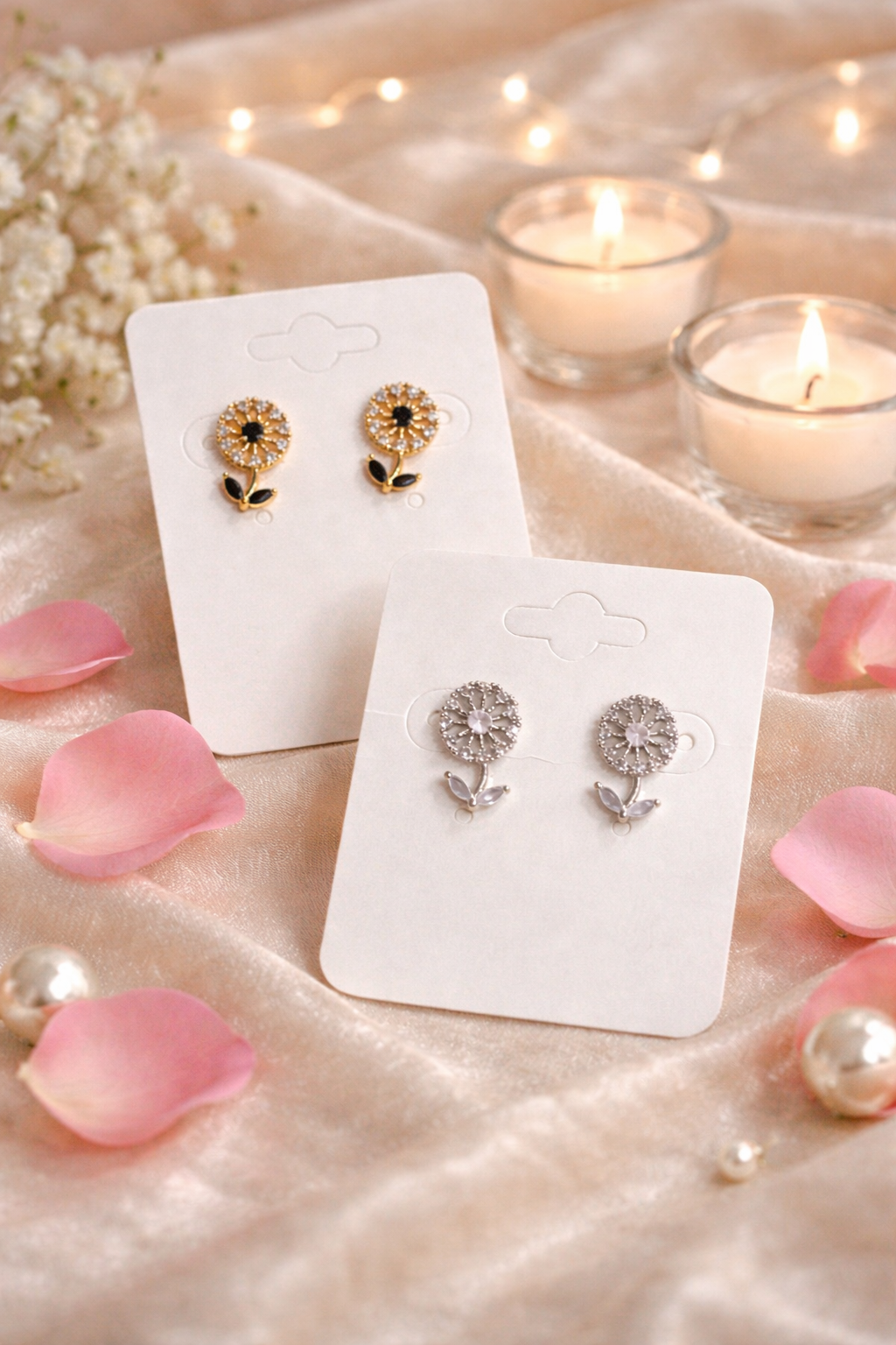 Elegant Floral Stud Earrings