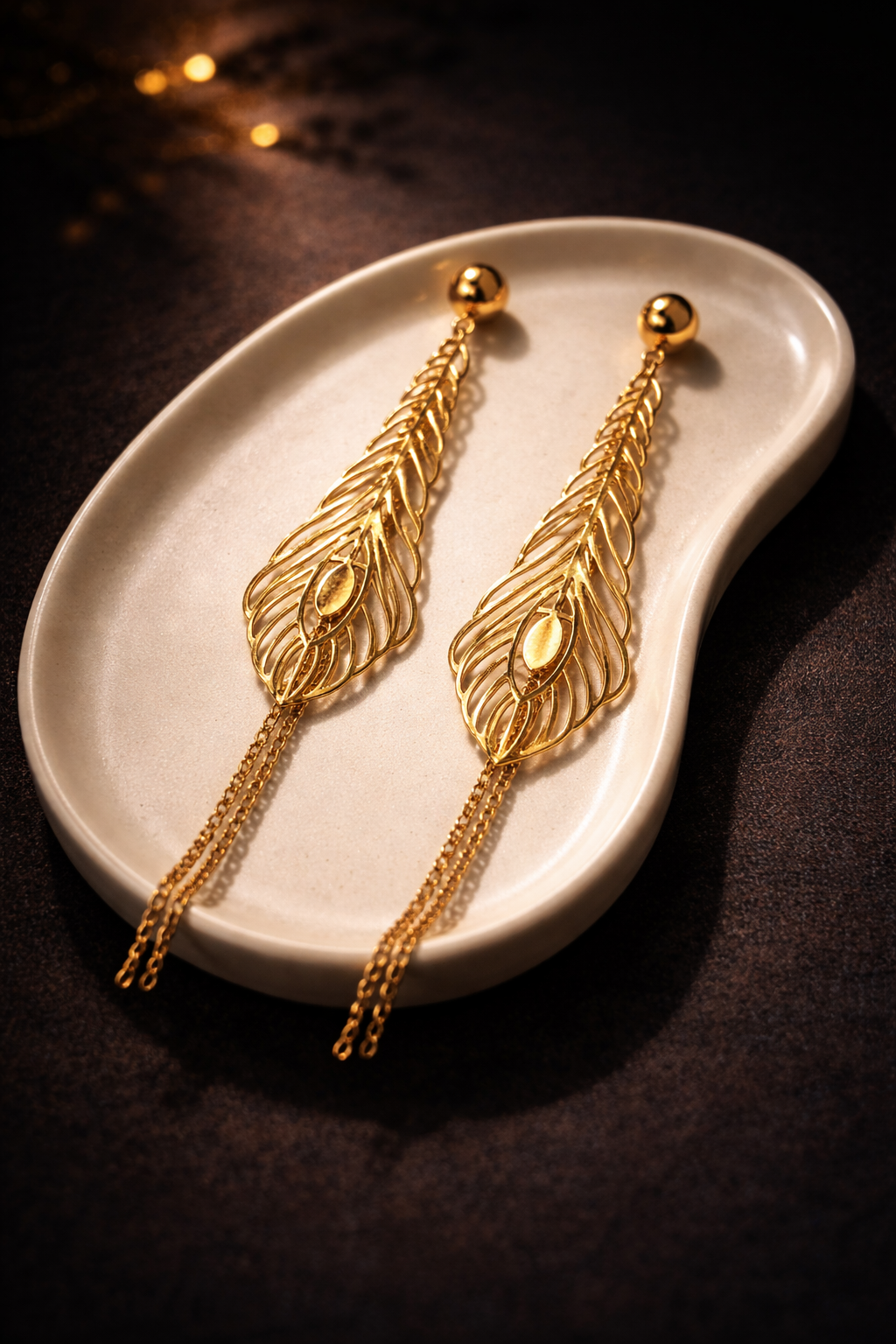 Peacock hanging feather design