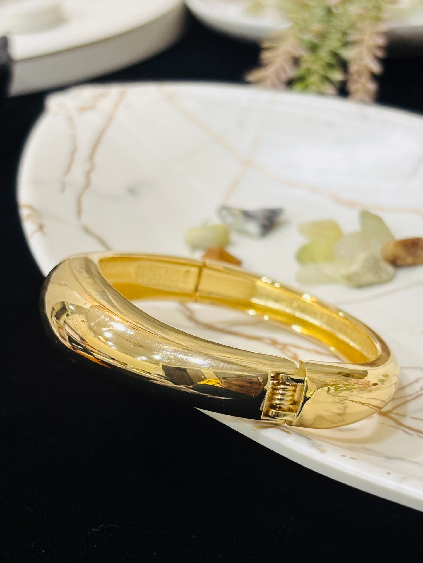Stainless steel gold kada