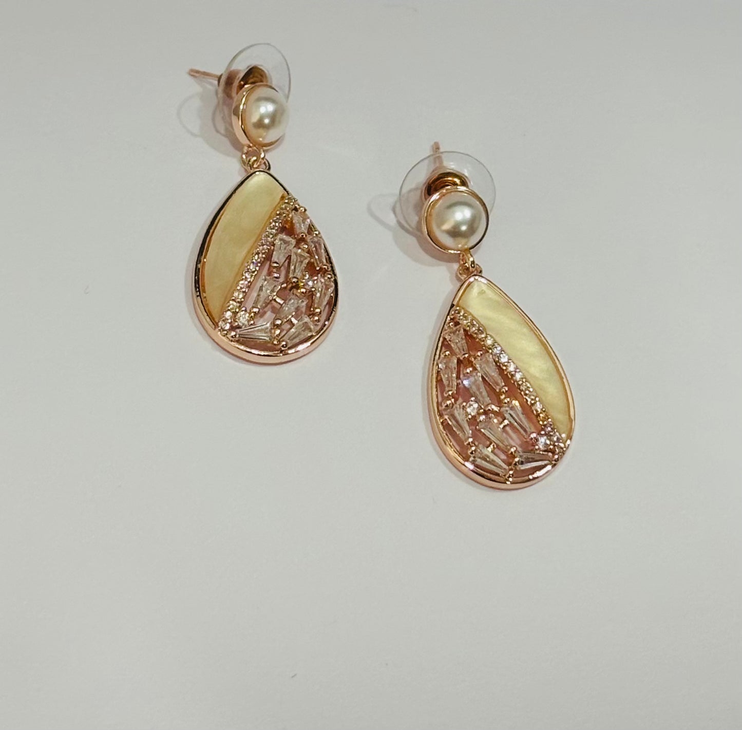 Imported almond shape with diamond earrings