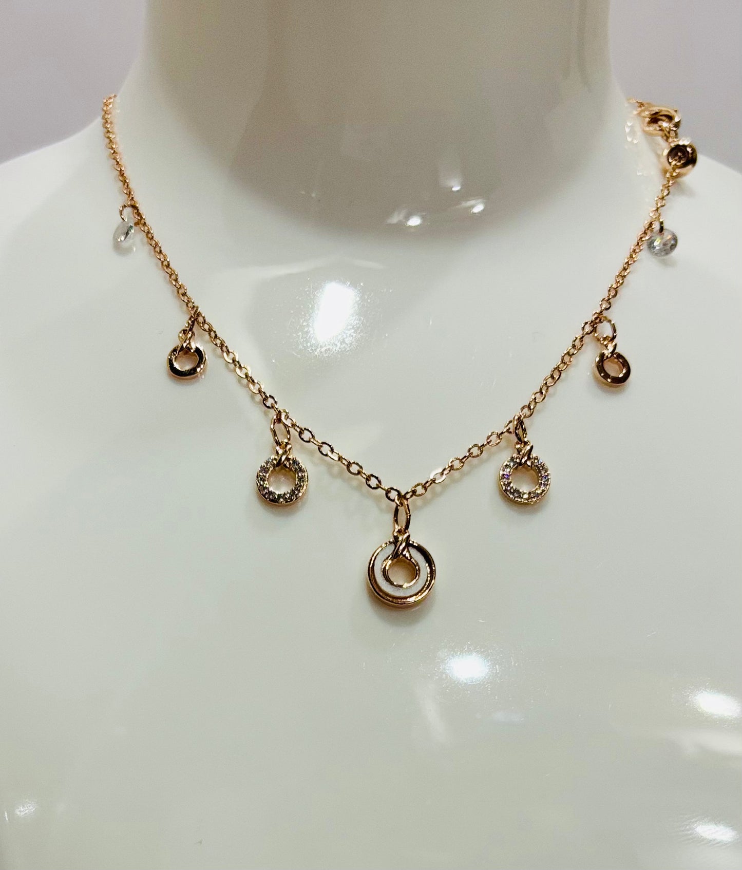 Rose gold choker necklace
