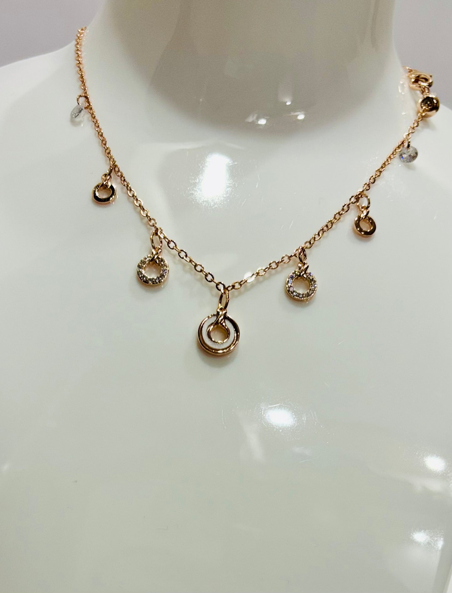 Rose gold choker necklace
