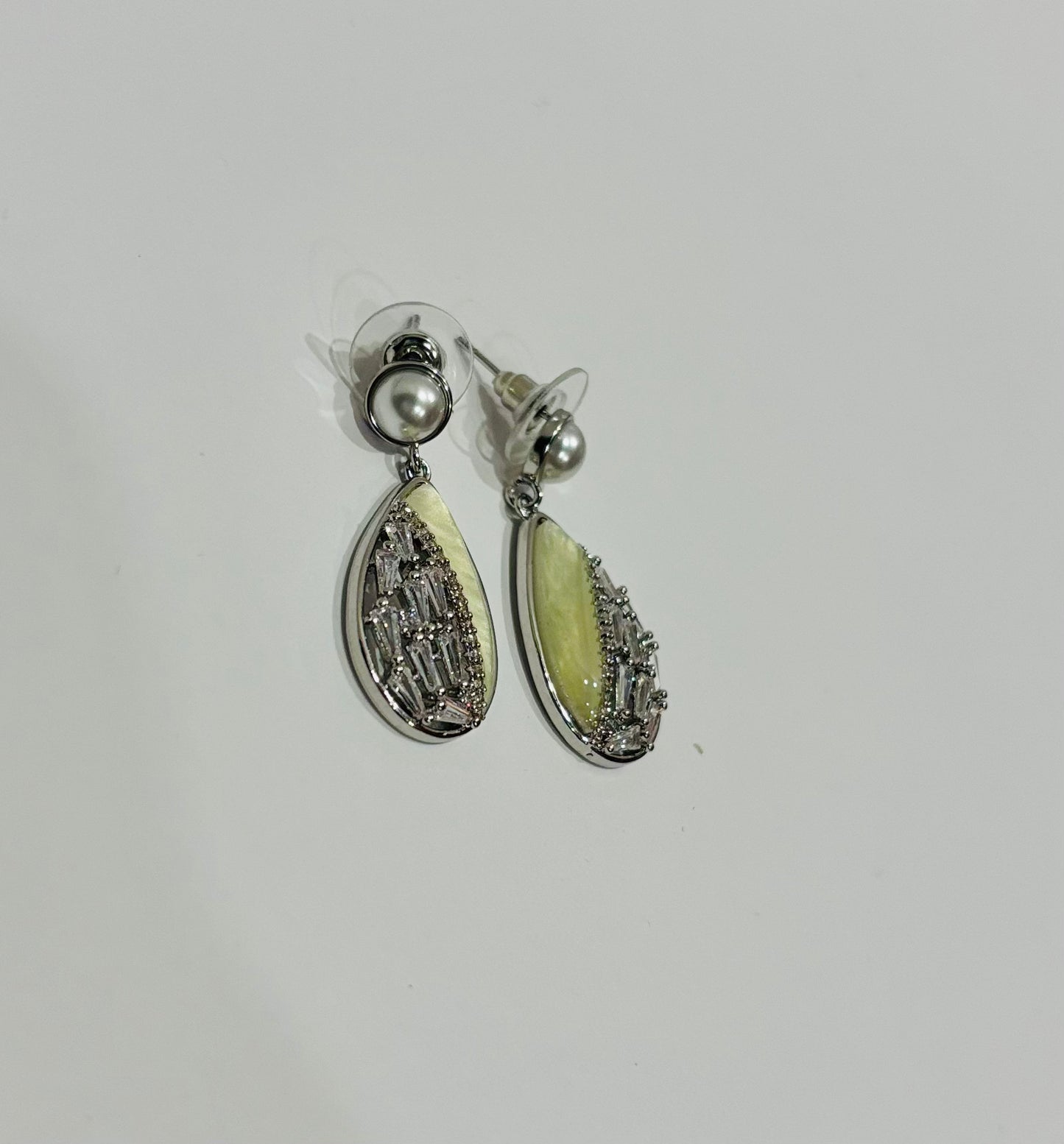 Imported almond shape with diamond earrings
