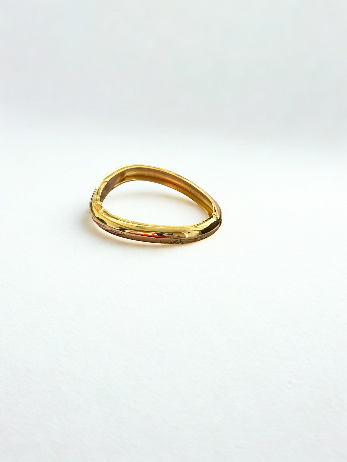 Stainless steel gold kada