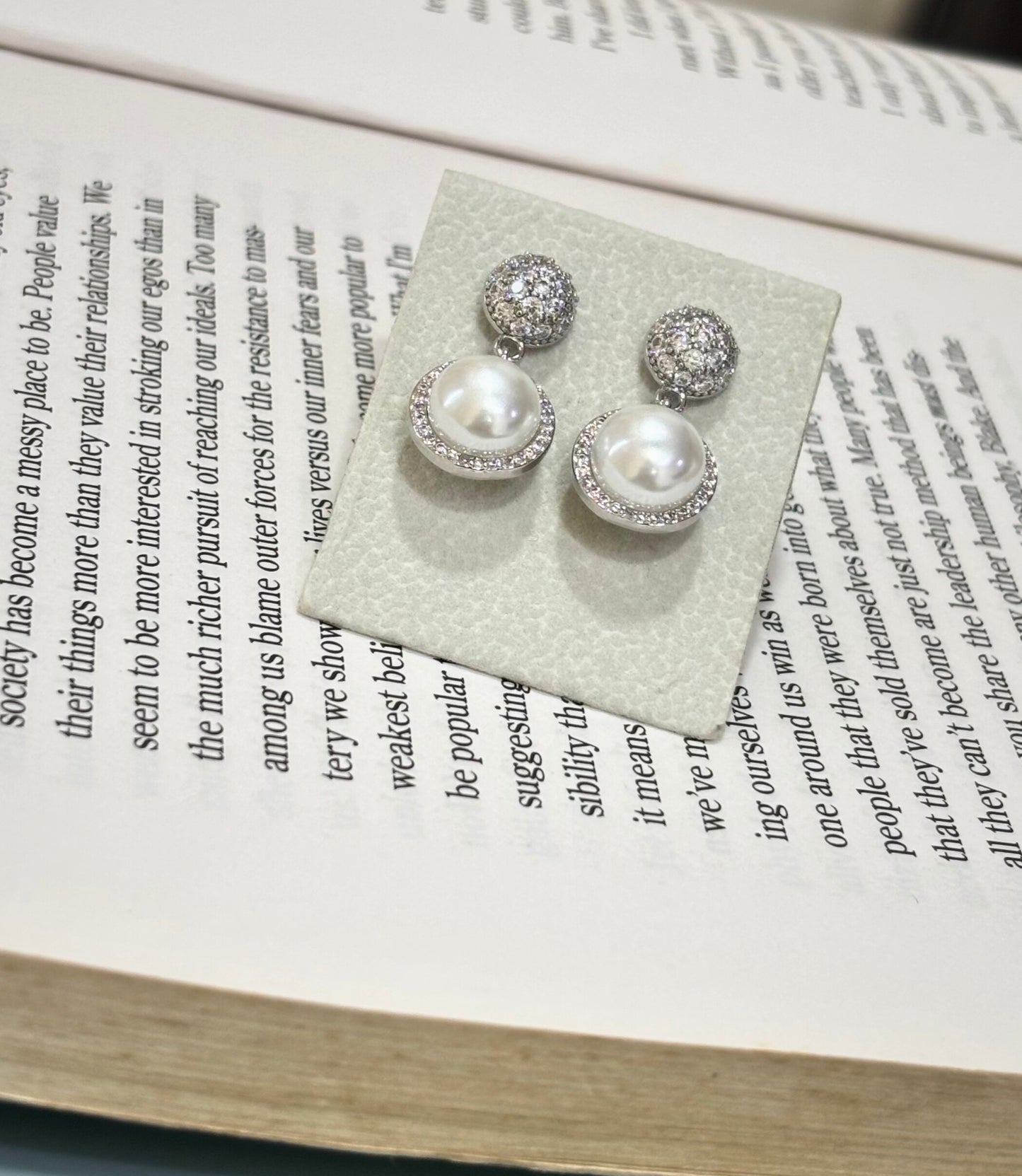 Elegant Pearl Drop Stud Earrings