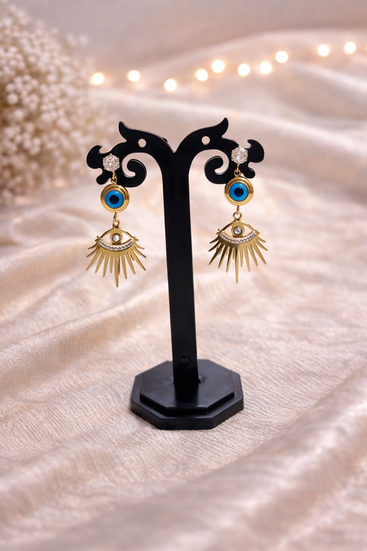Evil Eye Radiance Earrings with AD Stones