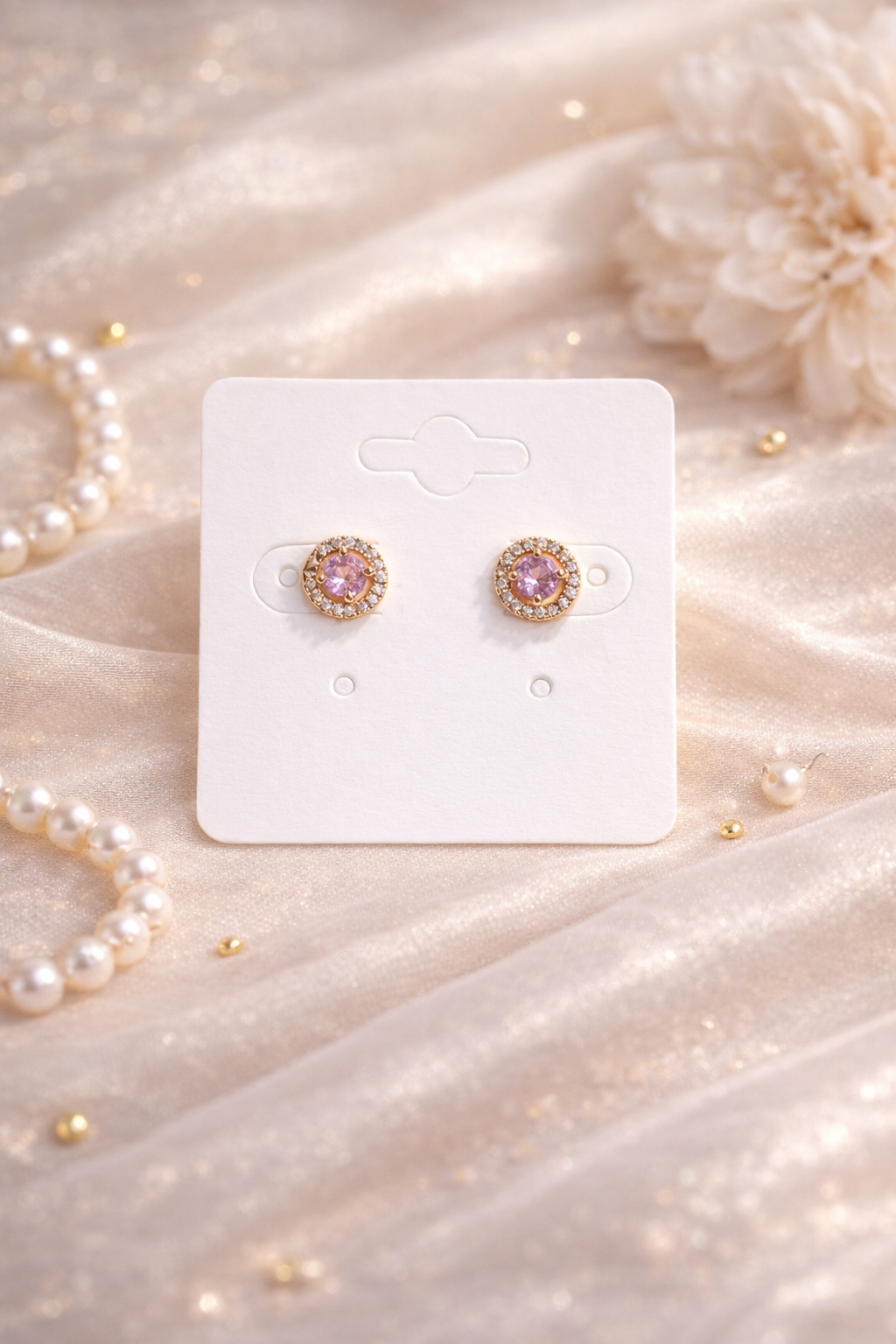 Classic Halo Stud Earrings