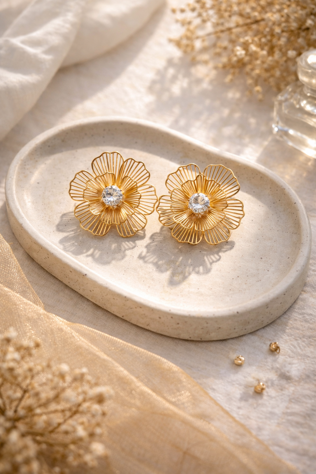 Elegant Petal Glow Earrings