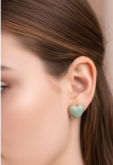 Pastel Heart Stud Earrings