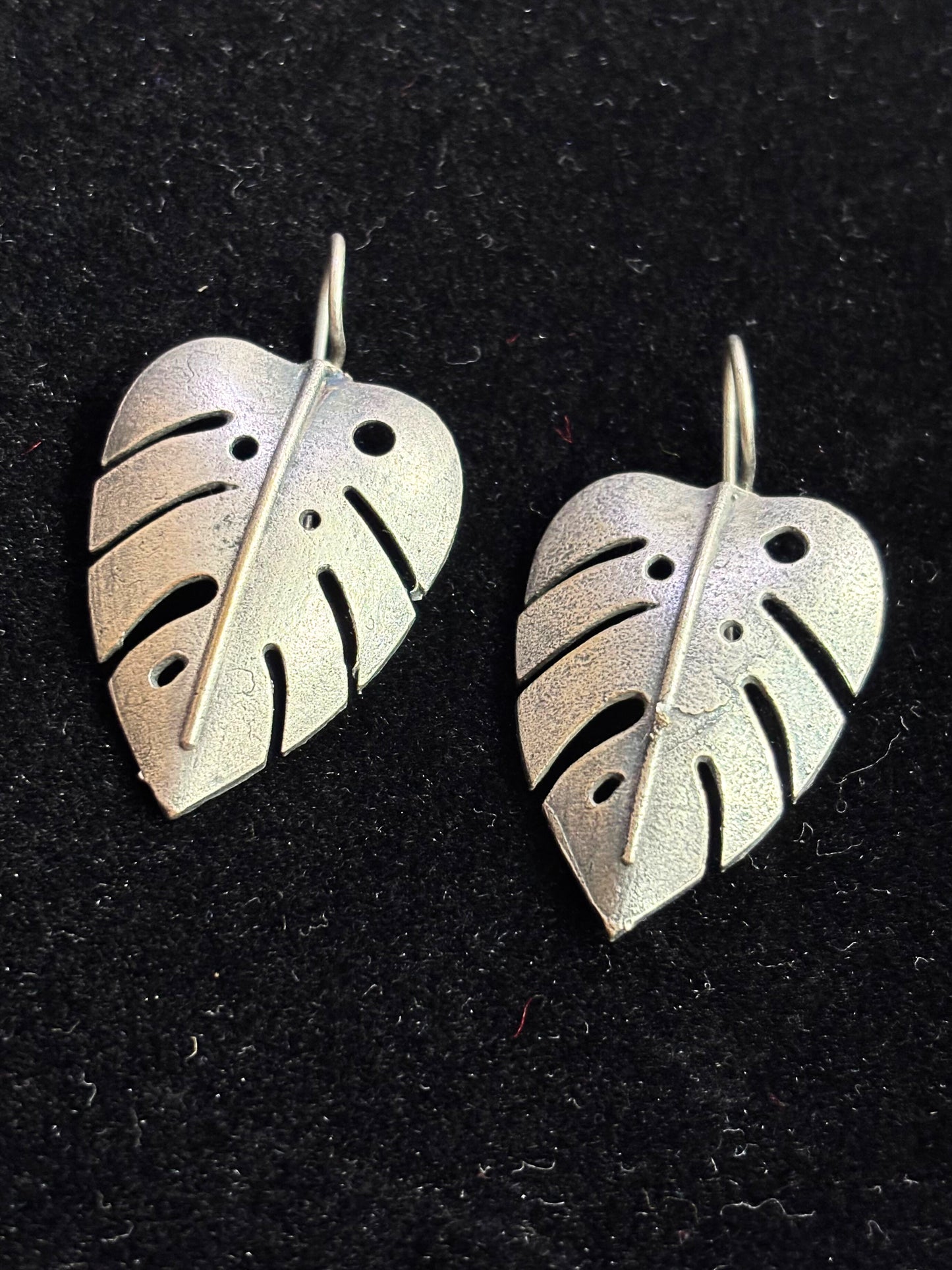 Tropical Leaf Oxidised Earrings