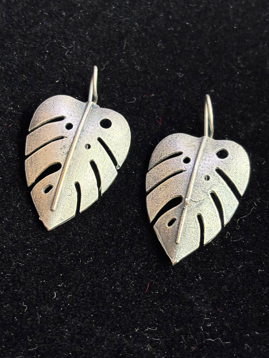 Tropical Leaf Oxidised Earrings