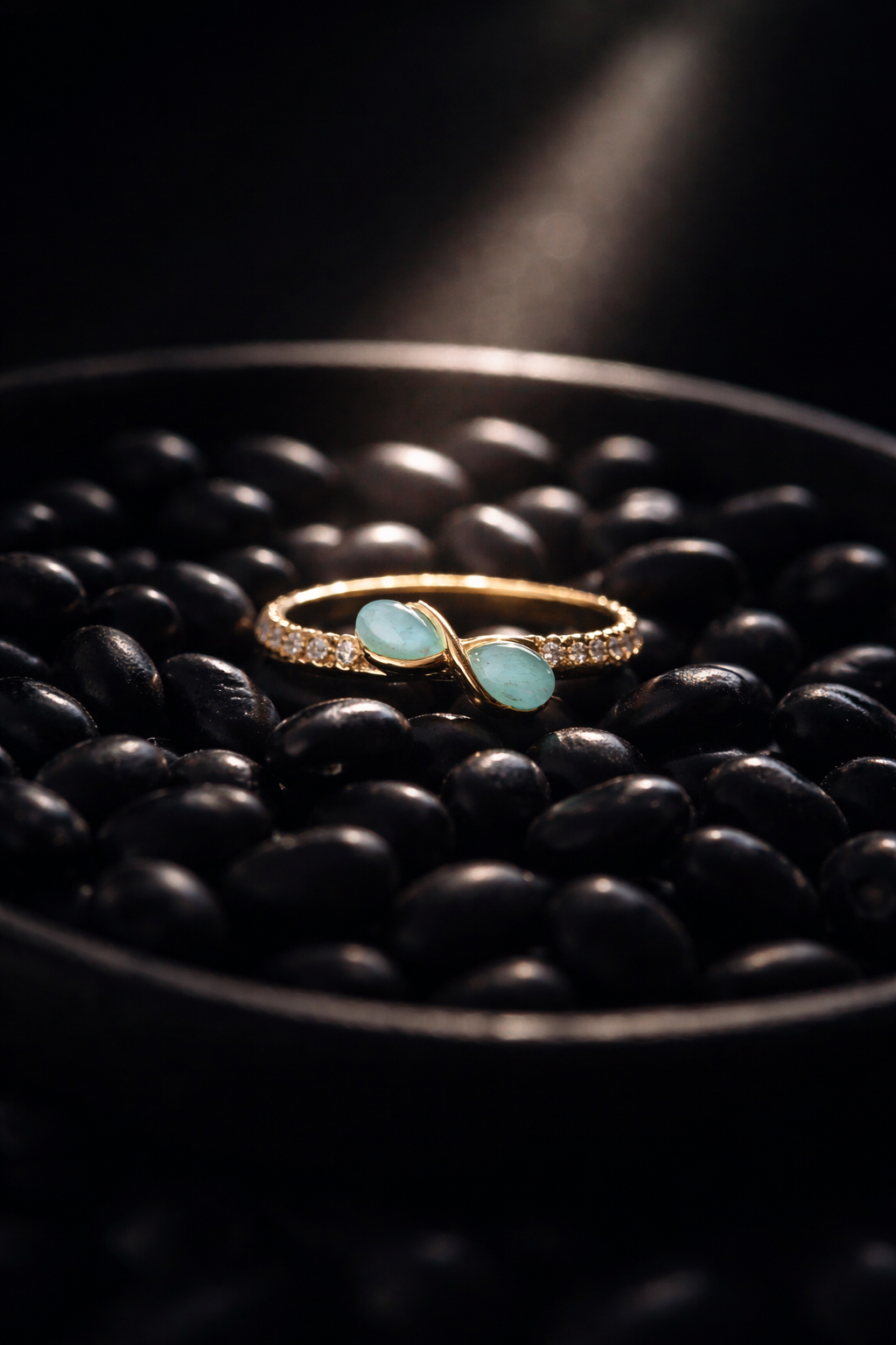 Serene Twist Dual-Stone Ring
