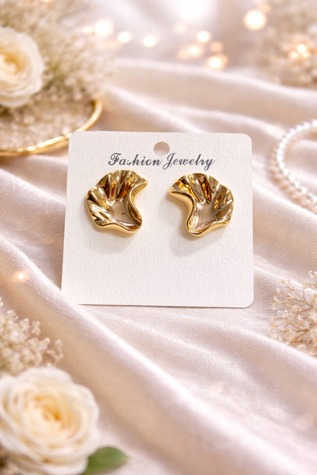 Modern Wave Stainless Steel Earrings