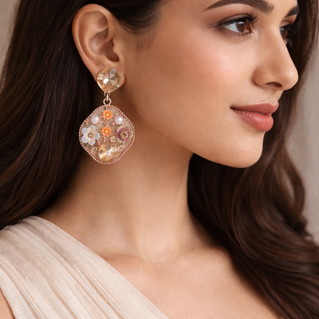 Golden Garden Handmade Earrings