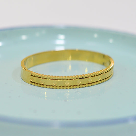 Stainless steel gold kada