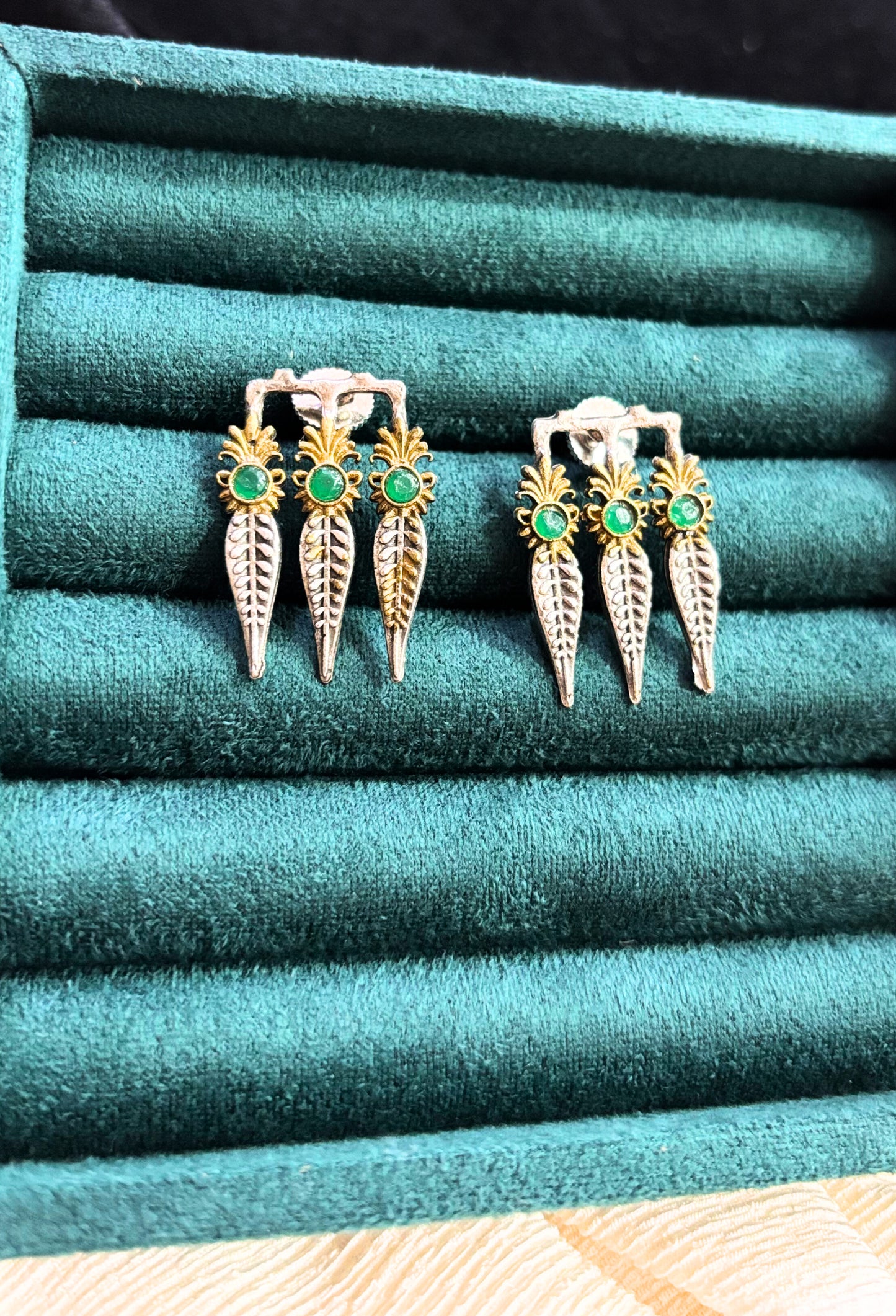 Leaf Drop Oxidised Earrings