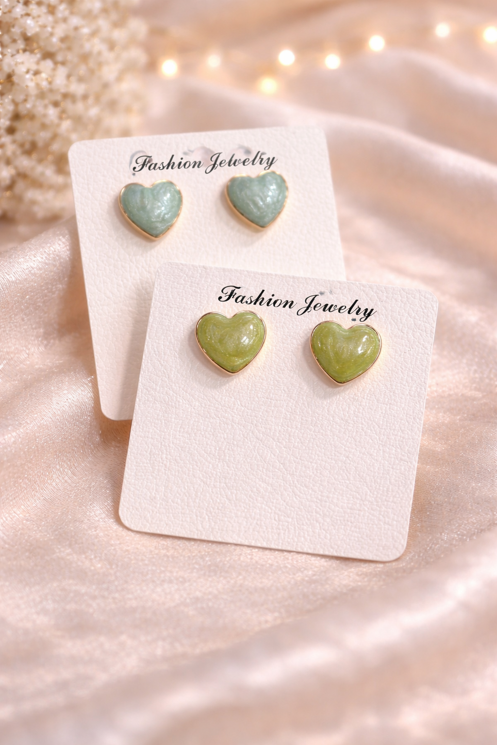 Pastel Heart Stud Earrings