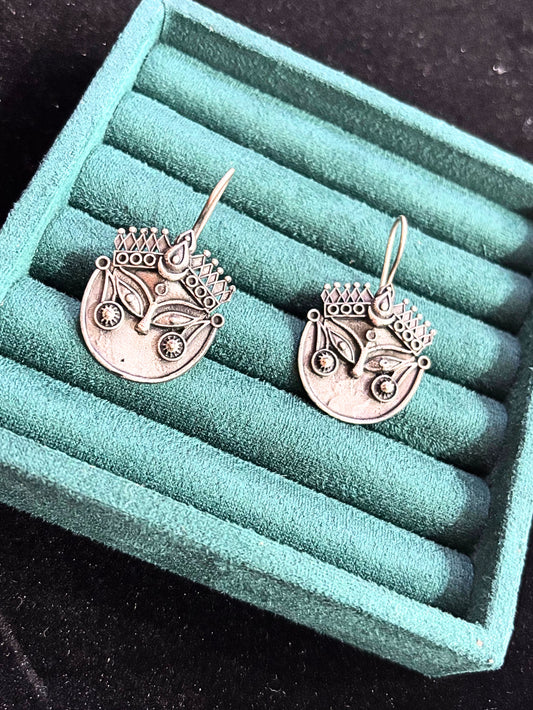 Divine Reflections – Handcrafted Durga Face Earrings