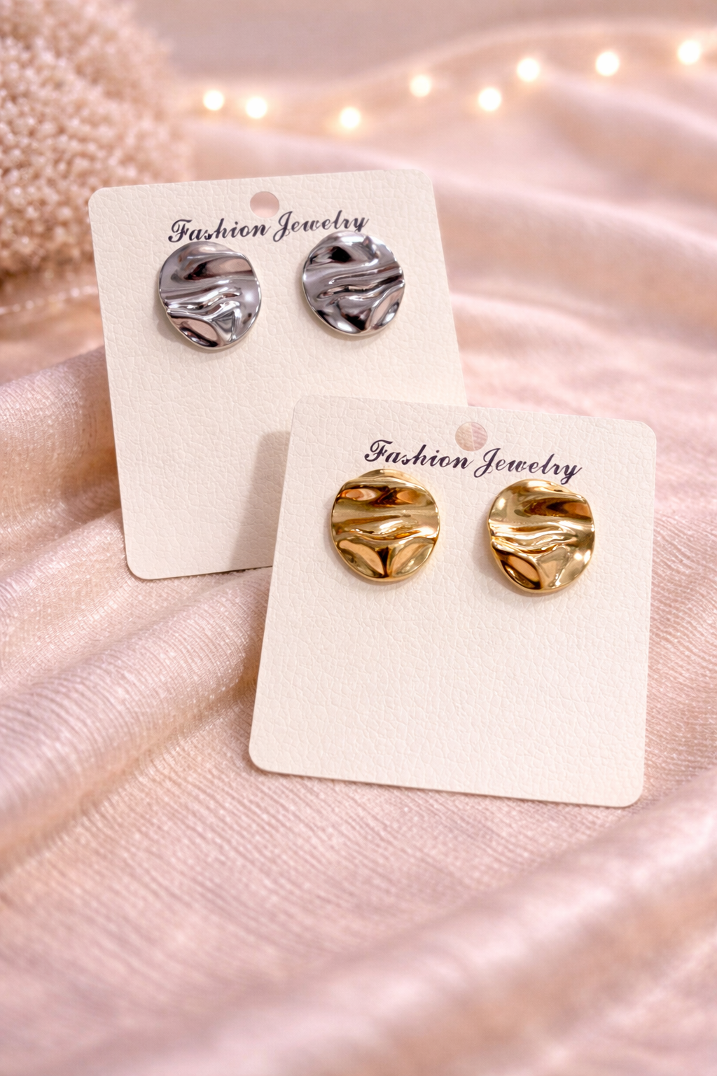 Modern Ripple Stud Earrings