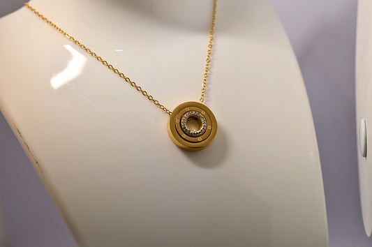 Stainless style with concentric circle  pendant