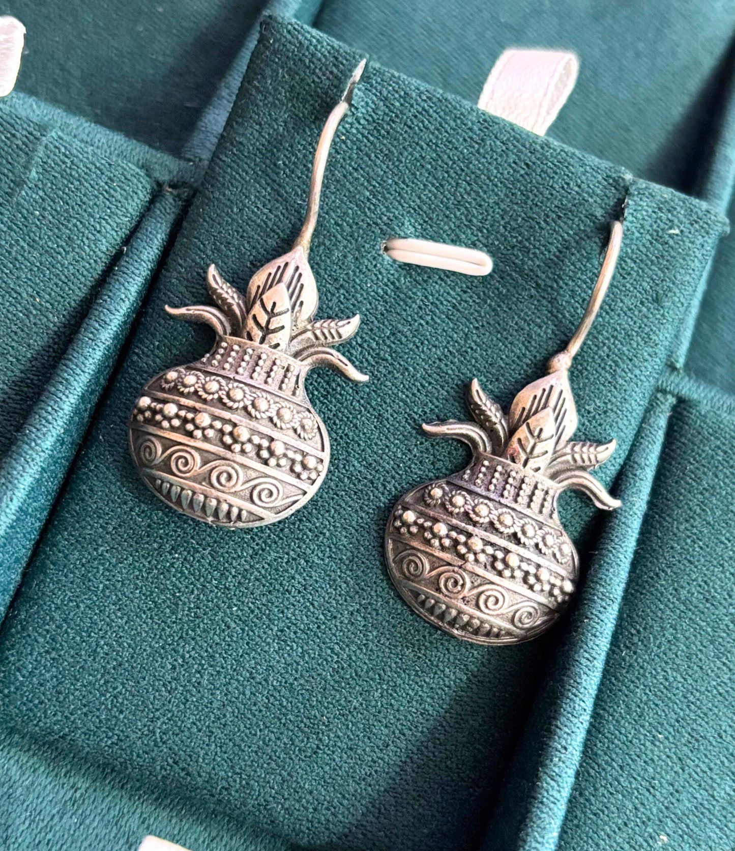 Sacred Kalash Oxidised Earrings