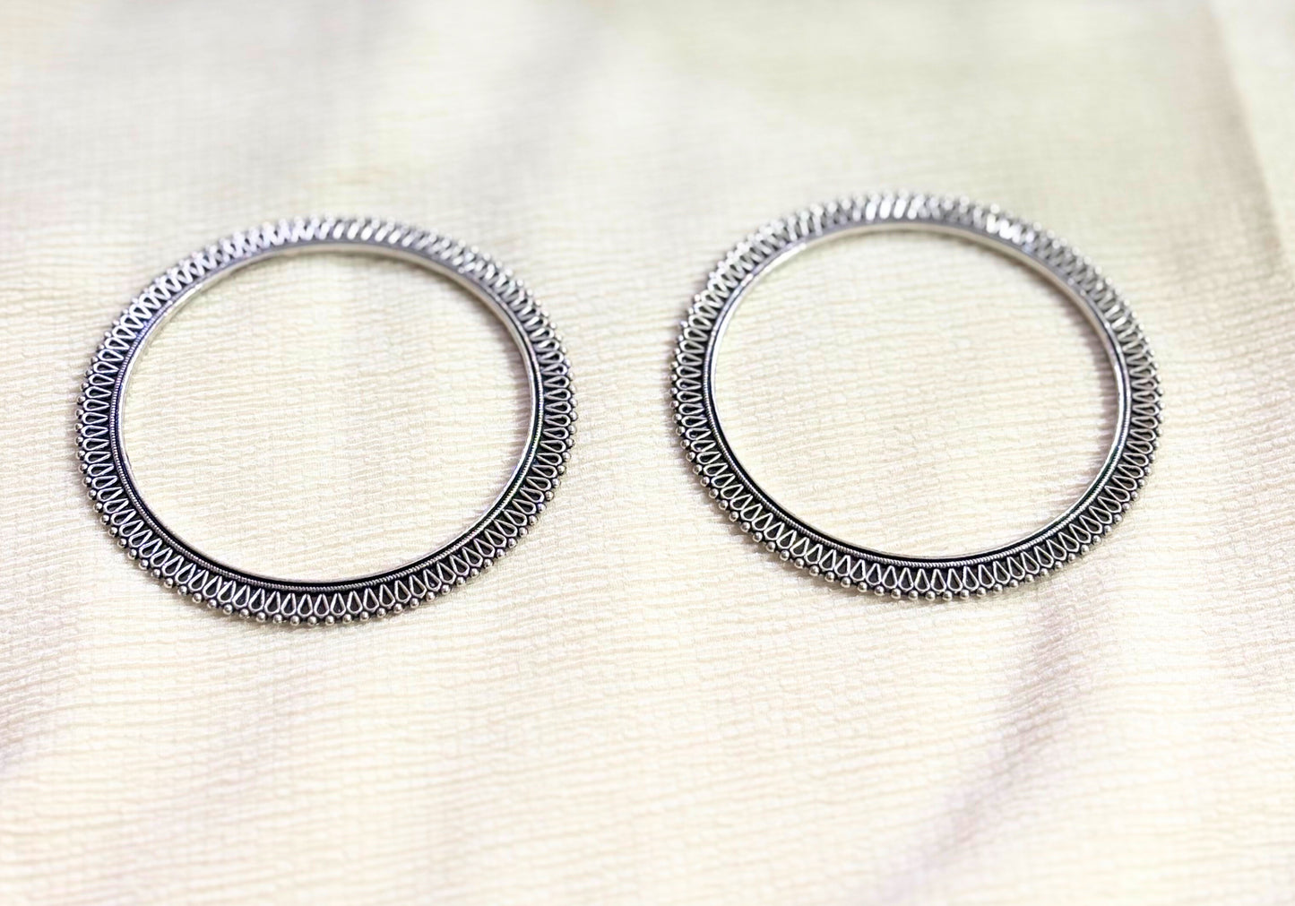 Timeless Oxidised Elegance – Intricate Bangles