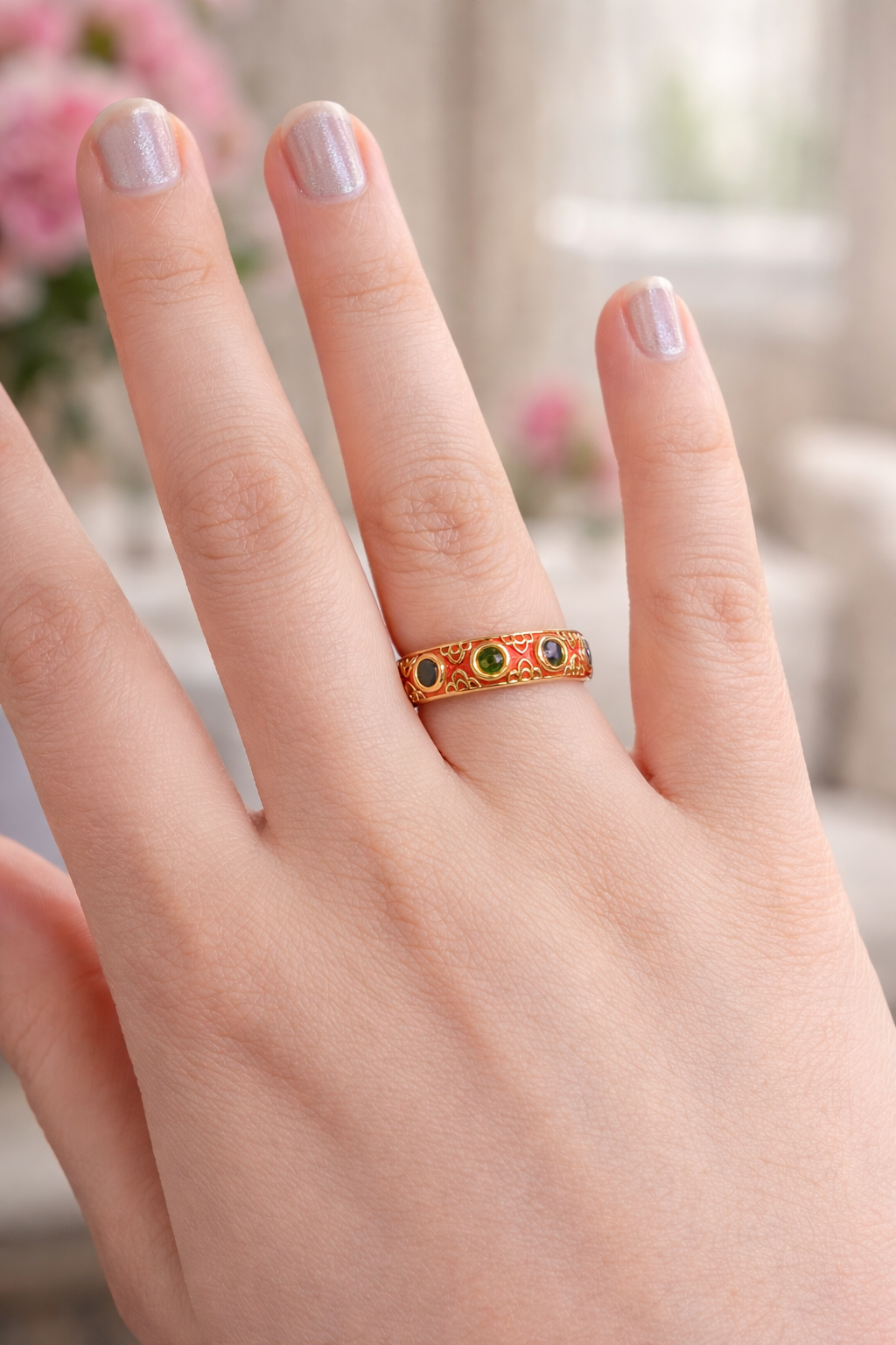 Regalia Radiance Enamel Band Ring