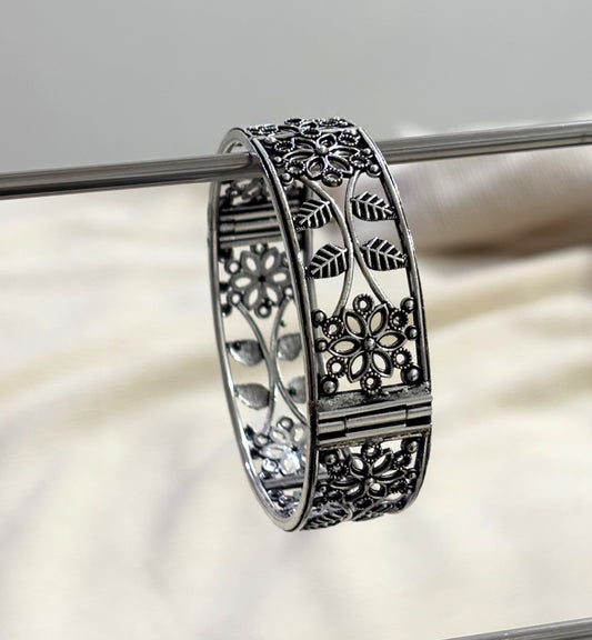 Oxidised Square Link Bracelet