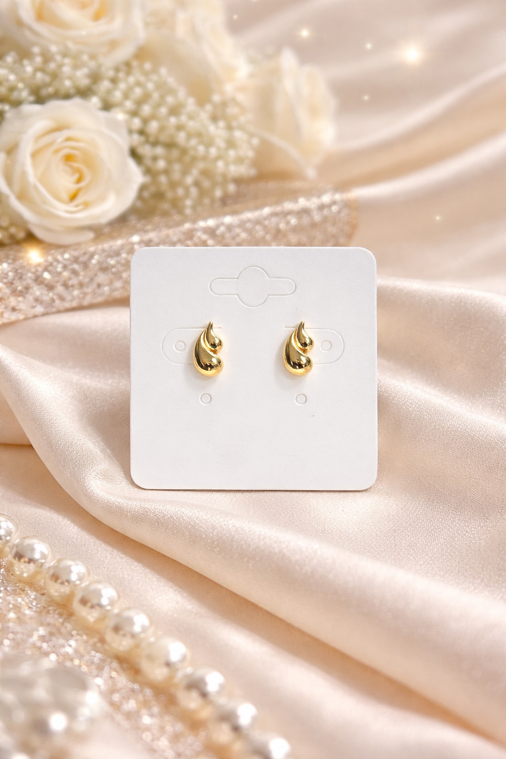 Luxe Flame Gold-Coated Stainless Steel Earrings