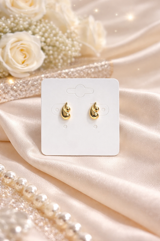 Luxe Flame Gold-Coated Stainless Steel Earrings