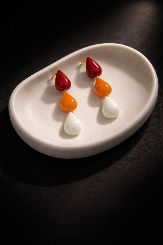 Tricolor Luxe Drop Earrings