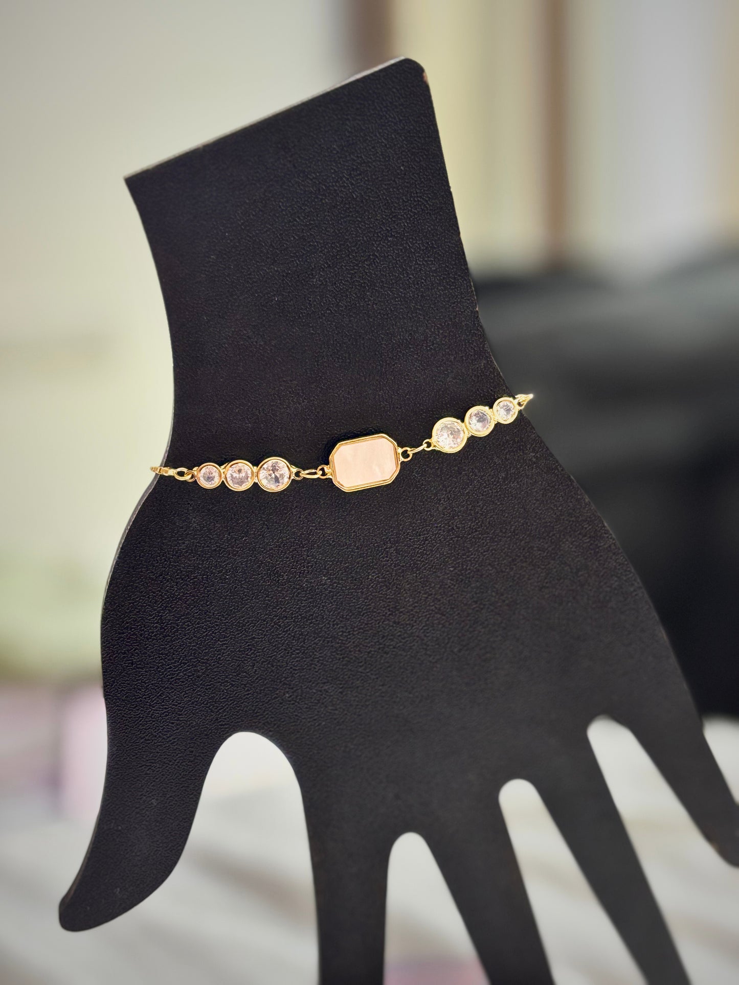 Blush Stone Elegance Bracelet