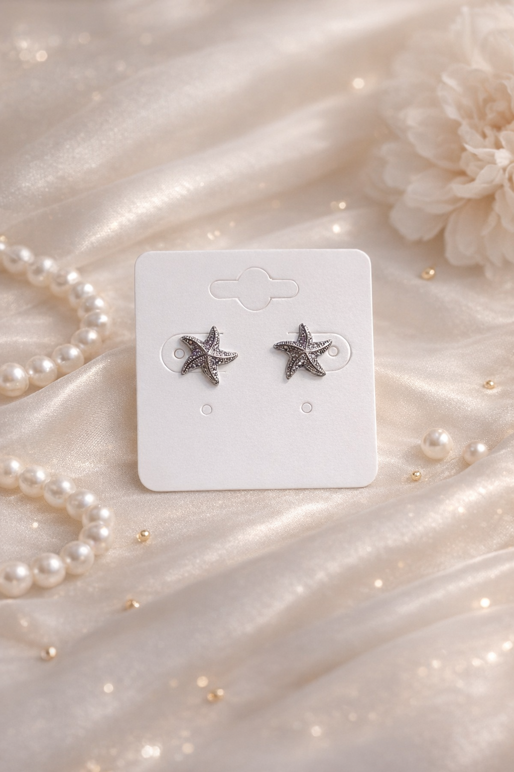 Starfish Sparkle Stud Earrings