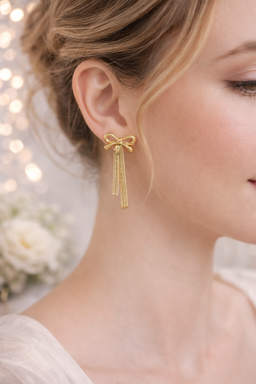 Timeless Bow Chain Earrings