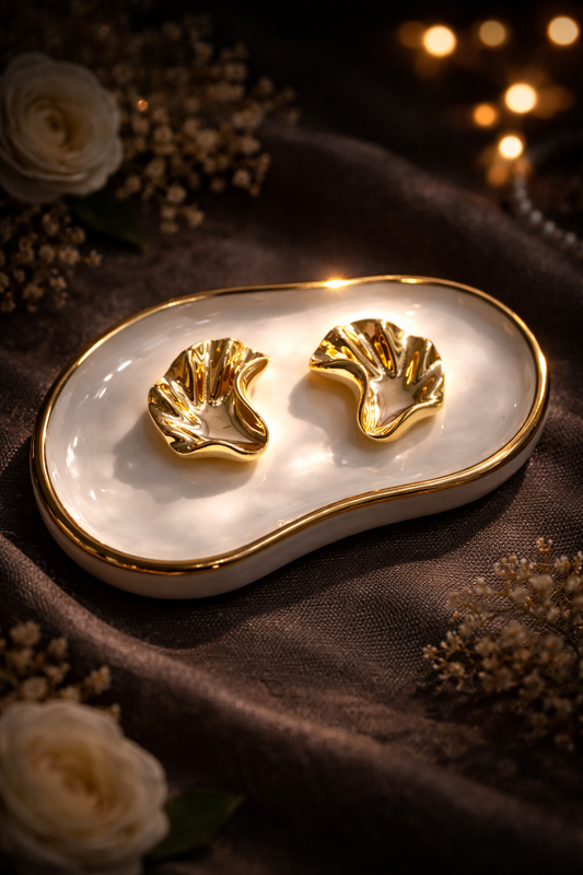 Modern Wave Stainless Steel Earrings