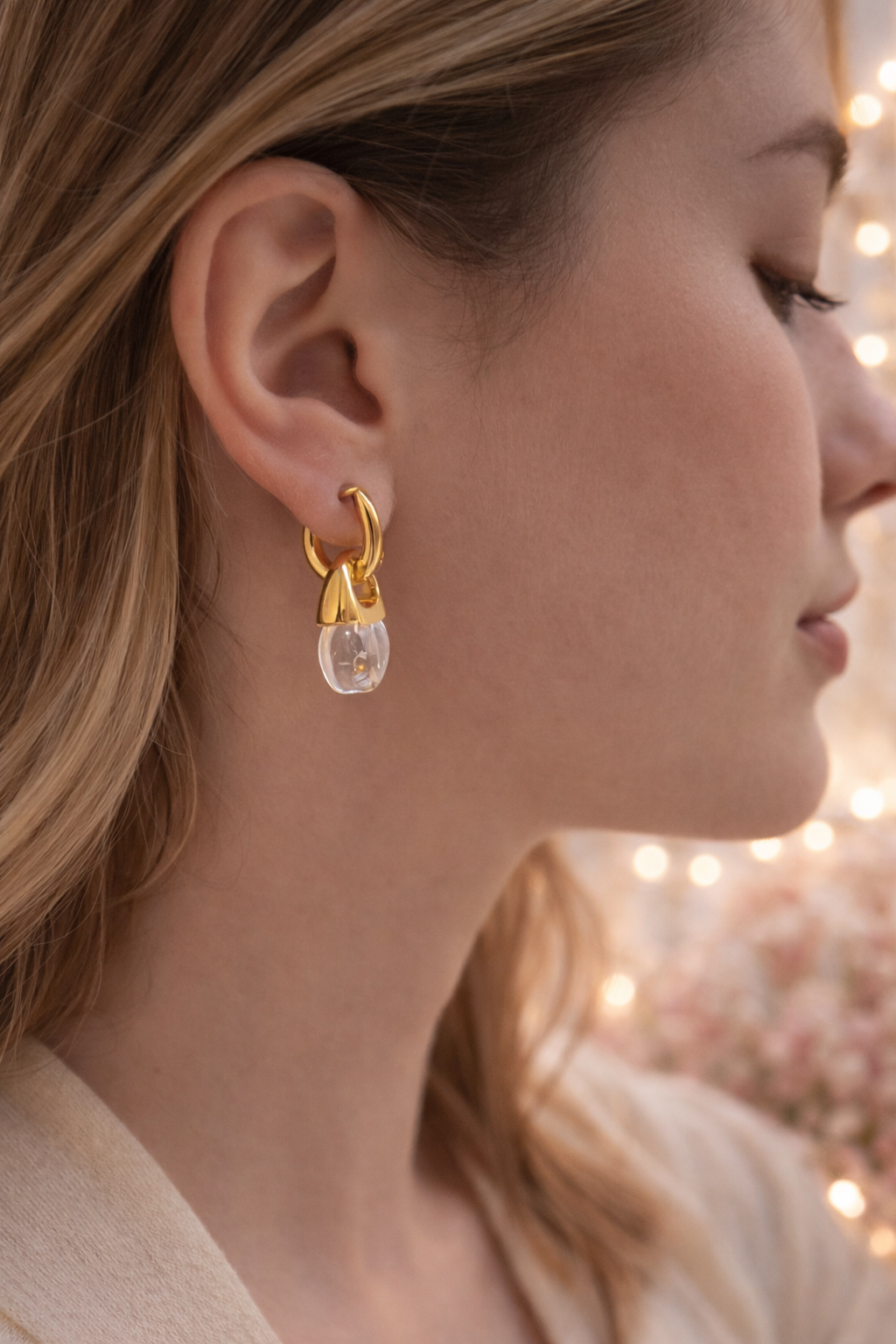 Golden Glow Drop Earrings