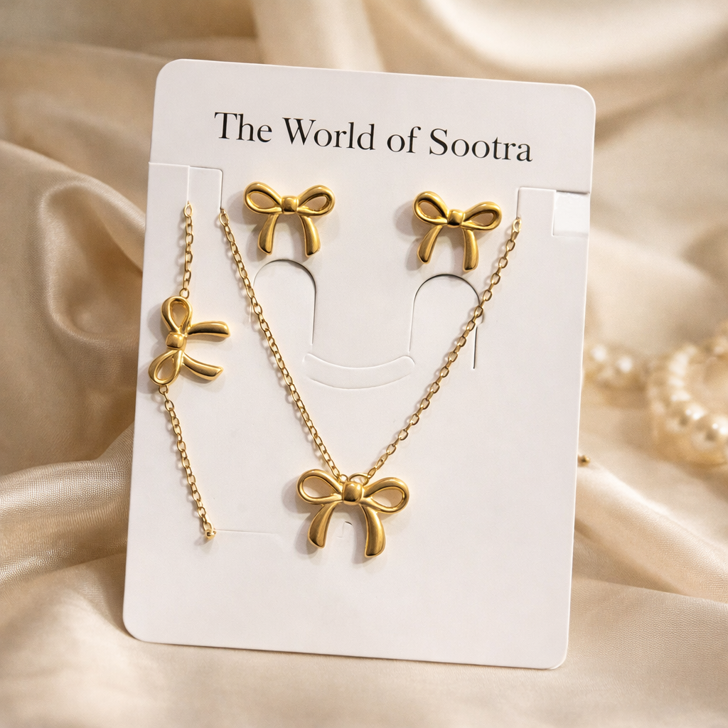 Bow Stainless Steel Jewelry Set