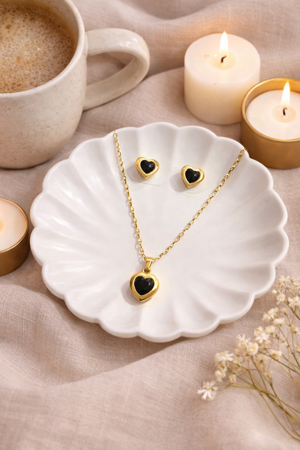 Classic Hear Shaped Jewellery Set