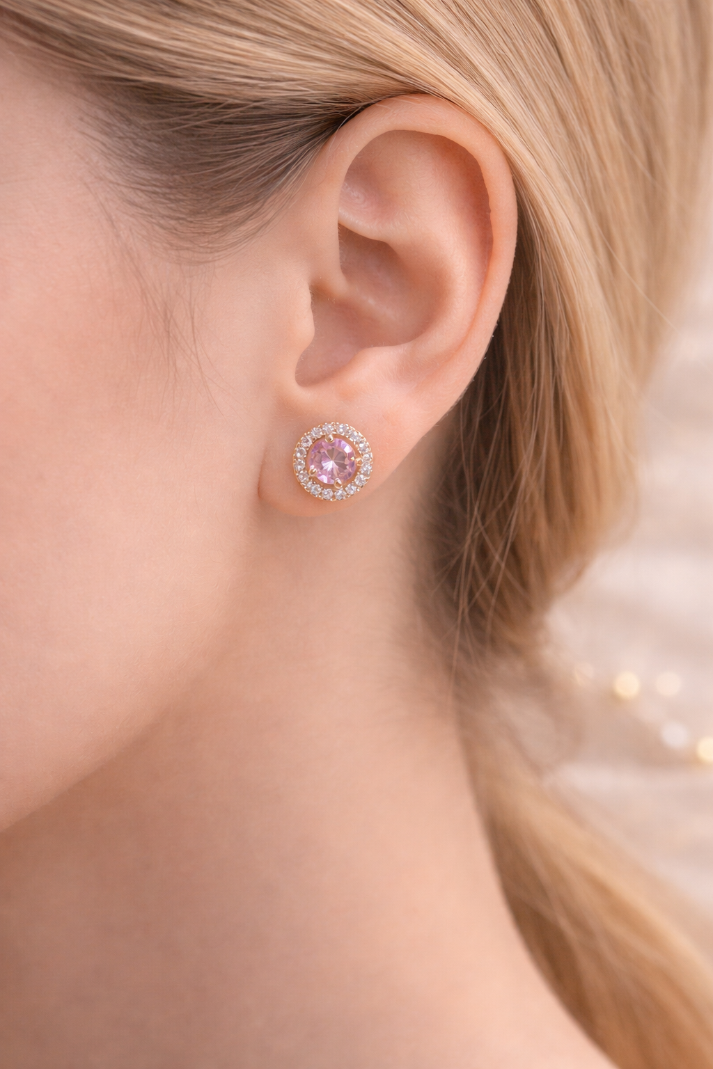 Classic Halo Stud Earrings