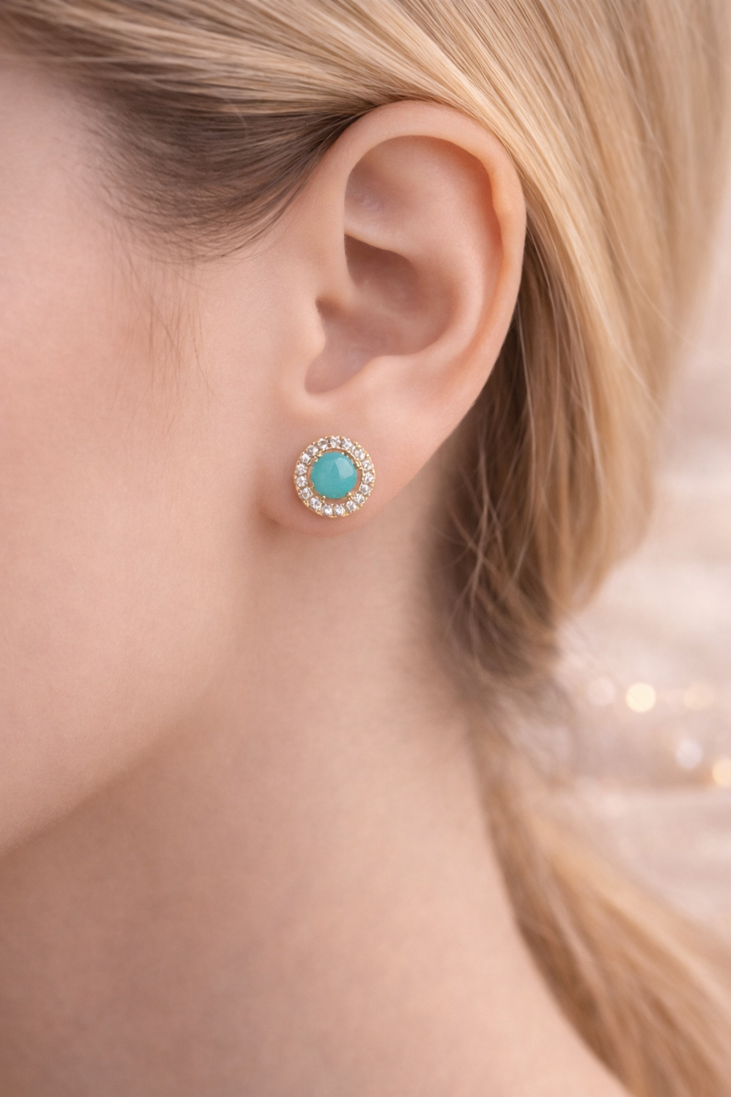 Classic Halo Stud Earrings