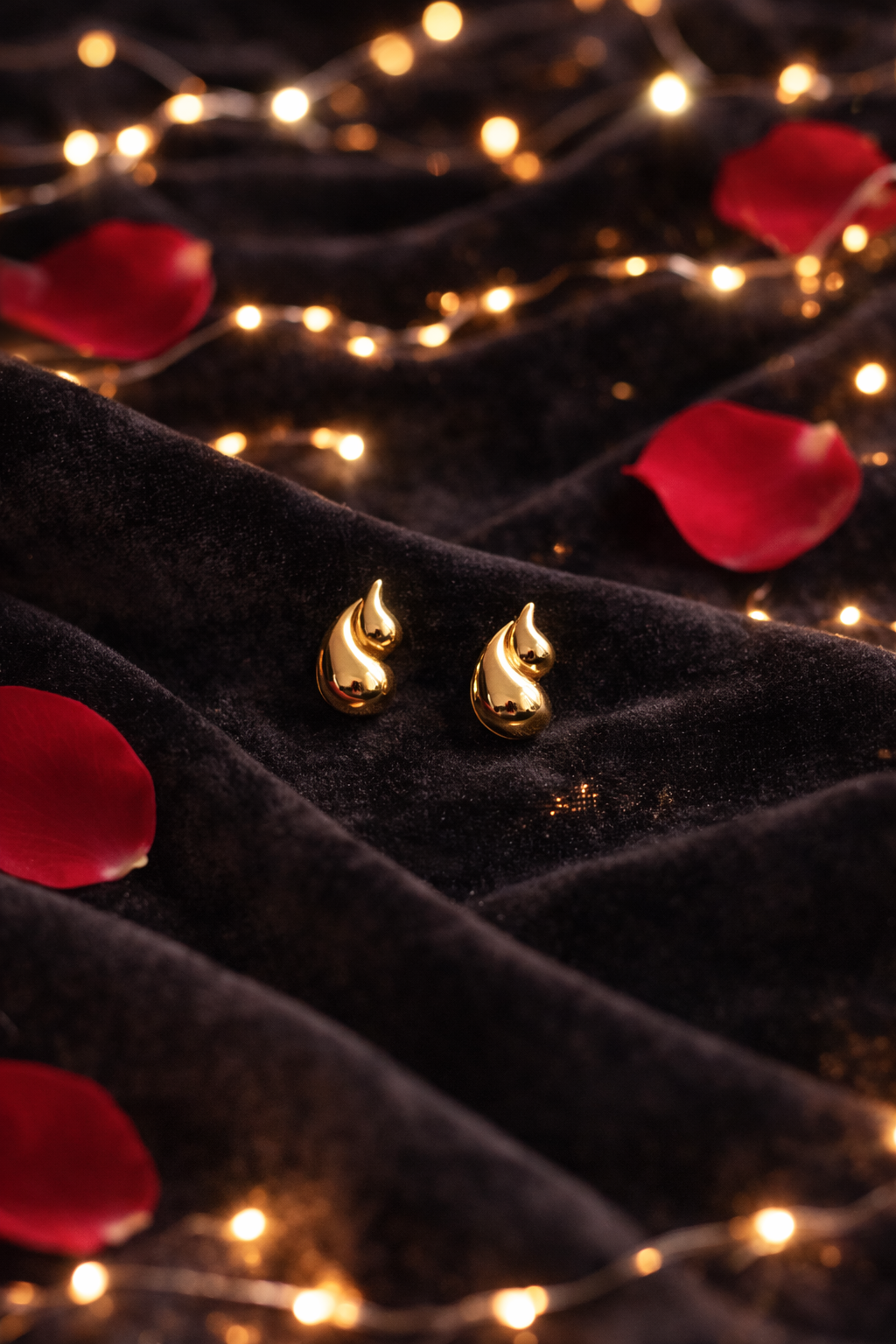 Luxe Flame Gold-Coated Stainless Steel Earrings