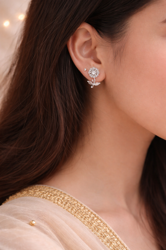 Elegant Floral Stud Earrings